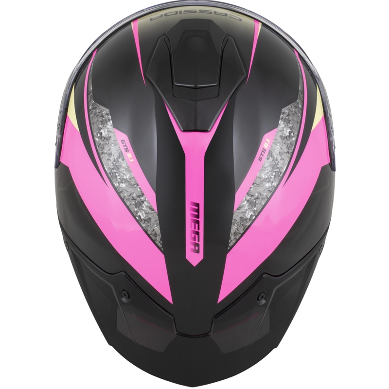 Casque intégral de moto Cassida Integral GTS 2.1 Mega noir-rose-blanc-vanille