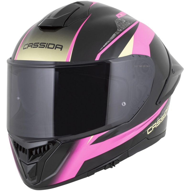 Casque intégral de moto Cassida Integral GTS 2.1 Mega noir-rose-blanc-vanille