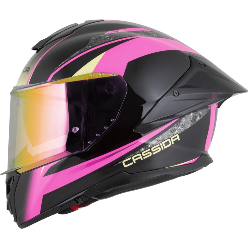 Casque intégral de moto Cassida Integral GTS 2.1 Mega noir-rose-blanc-vanille