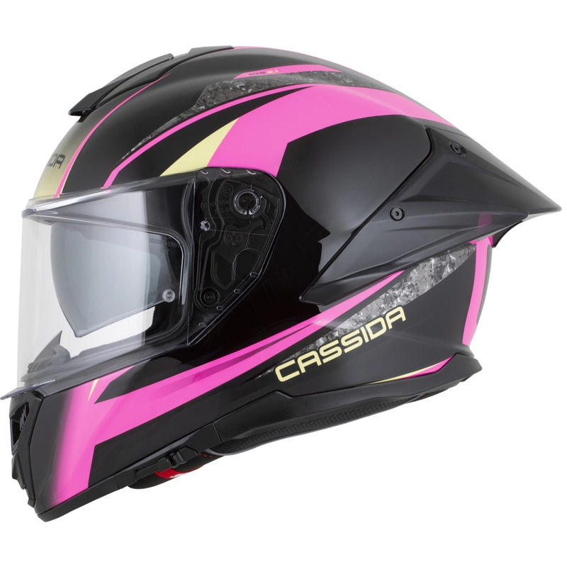 Casque intégral de moto Cassida Integral GTS 2.1 Mega noir-rose-blanc-vanille