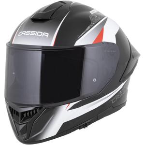 Casque intégral moto Cassida Integral GTS 2.1 Mega noir-blanc-rouge