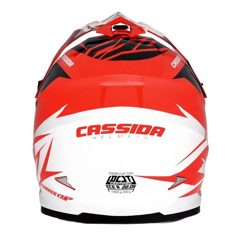 Cassida Cross Cup Two Motocross Helmet noir-blanc-gris-fluo orange