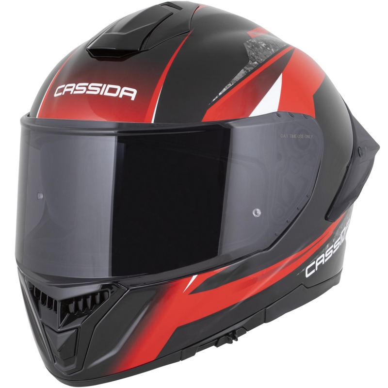 Casque intégral de moto Cassida Integral GTS 2.1 Mega noir-rouge-blanc