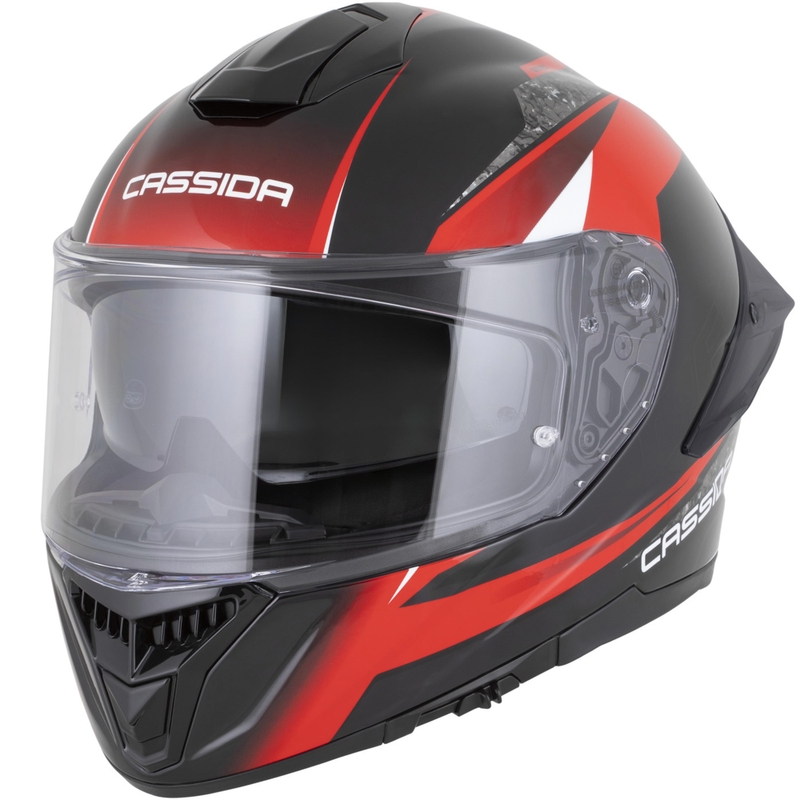 Casque intégral de moto Cassida Integral GTS 2.1 Mega noir-rouge-blanc