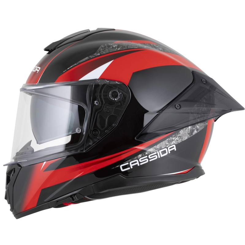 Casque intégral de moto Cassida Integral GTS 2.1 Mega noir-rouge-blanc