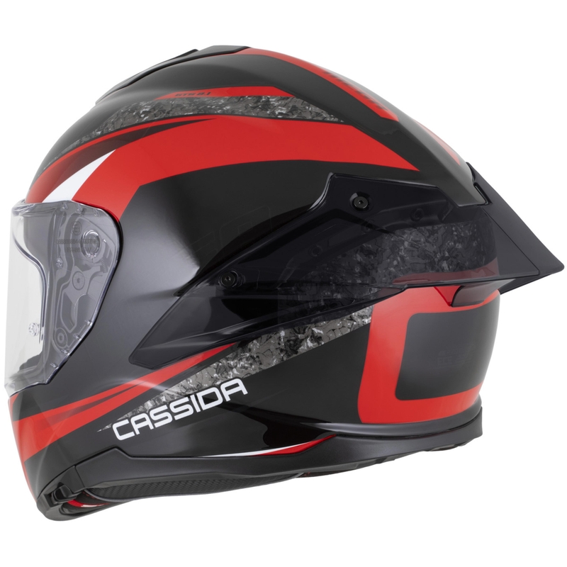 Casque intégral de moto Cassida Integral GTS 2.1 Mega noir-rouge-blanc