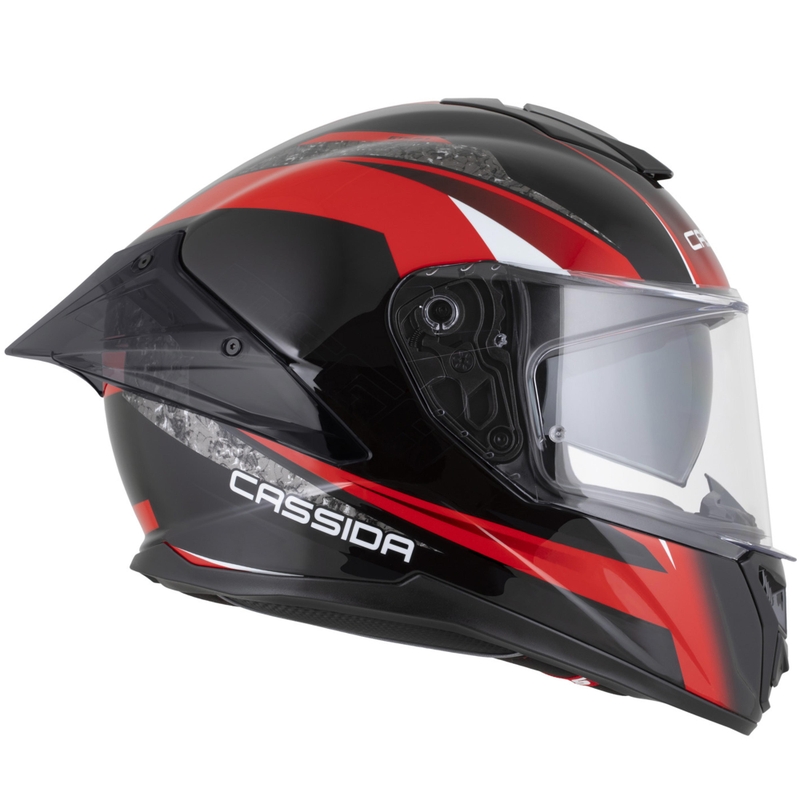 Casque intégral de moto Cassida Integral GTS 2.1 Mega noir-rouge-blanc