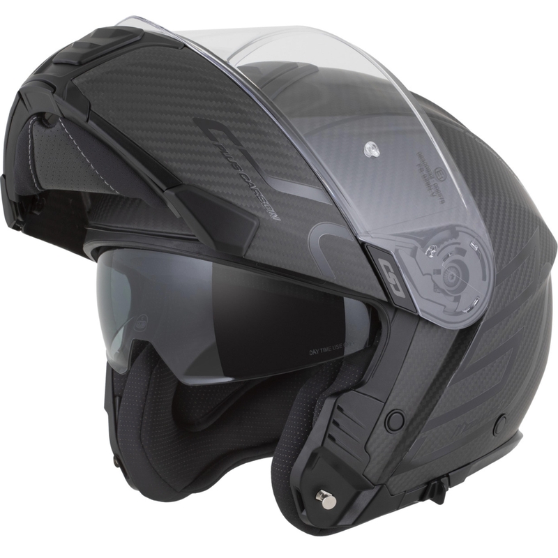 Casque de moto modulable Cassida Modulo 2.1 Plus Carbon BlackOut noir mat