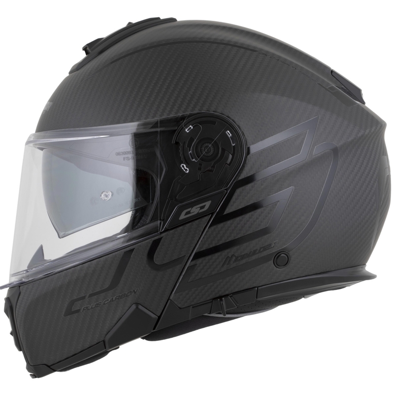Casque de moto modulable Cassida Modulo 2.1 Plus Carbon BlackOut noir mat