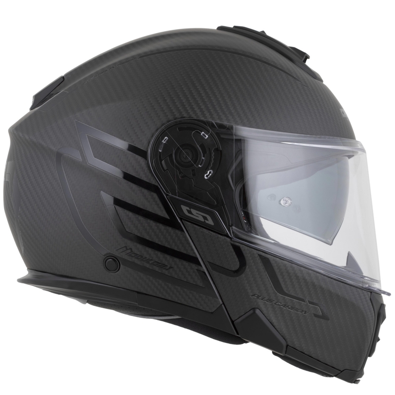 Casque de moto modulable Cassida Modulo 2.1 Plus Carbon BlackOut noir mat