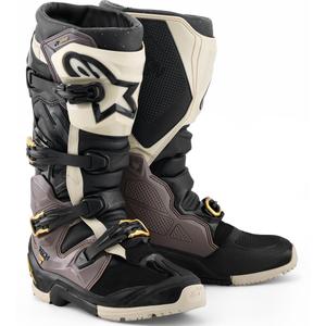Bottes de moto Alpinestars TECH 7 Enduro Drystar Noir-Gris foncé-Or