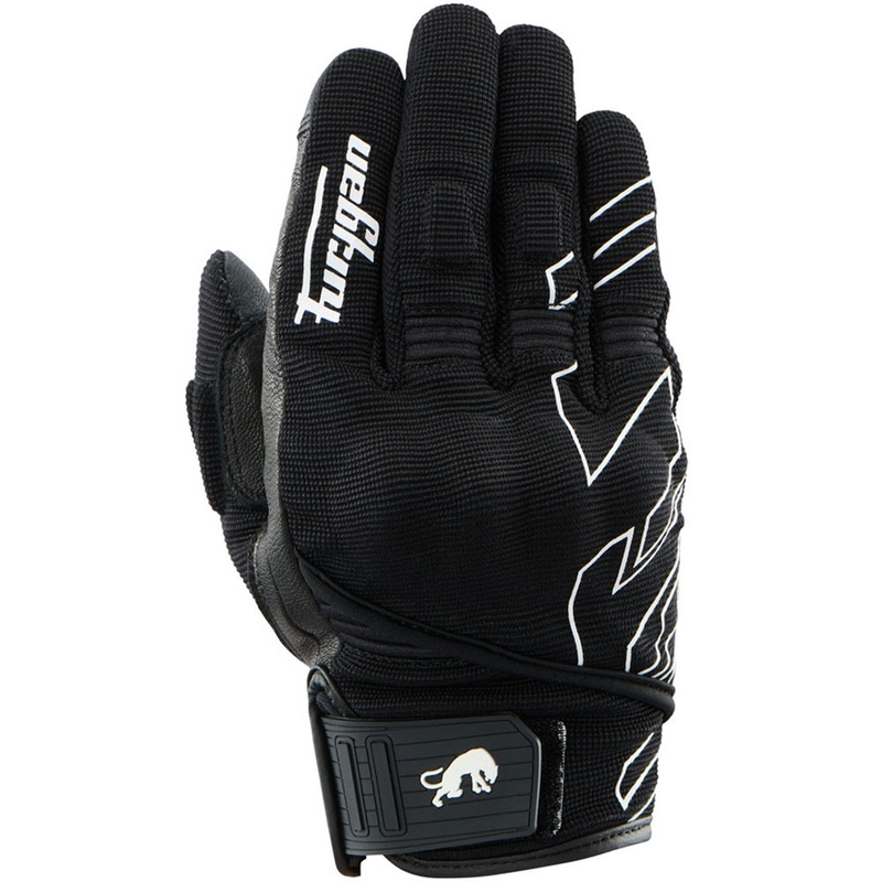 Gants de moto pour femmes Furygan Jet Neon D3O® Evo, noir et blanc