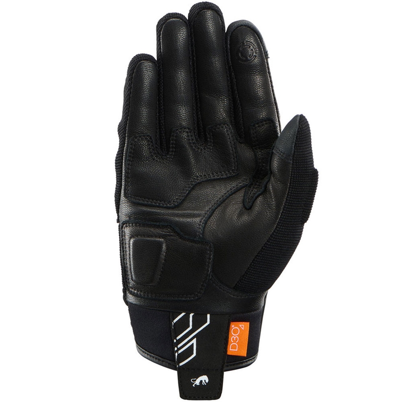 Gants de moto pour femmes Furygan Jet Neon D3O® Evo, noir et blanc
