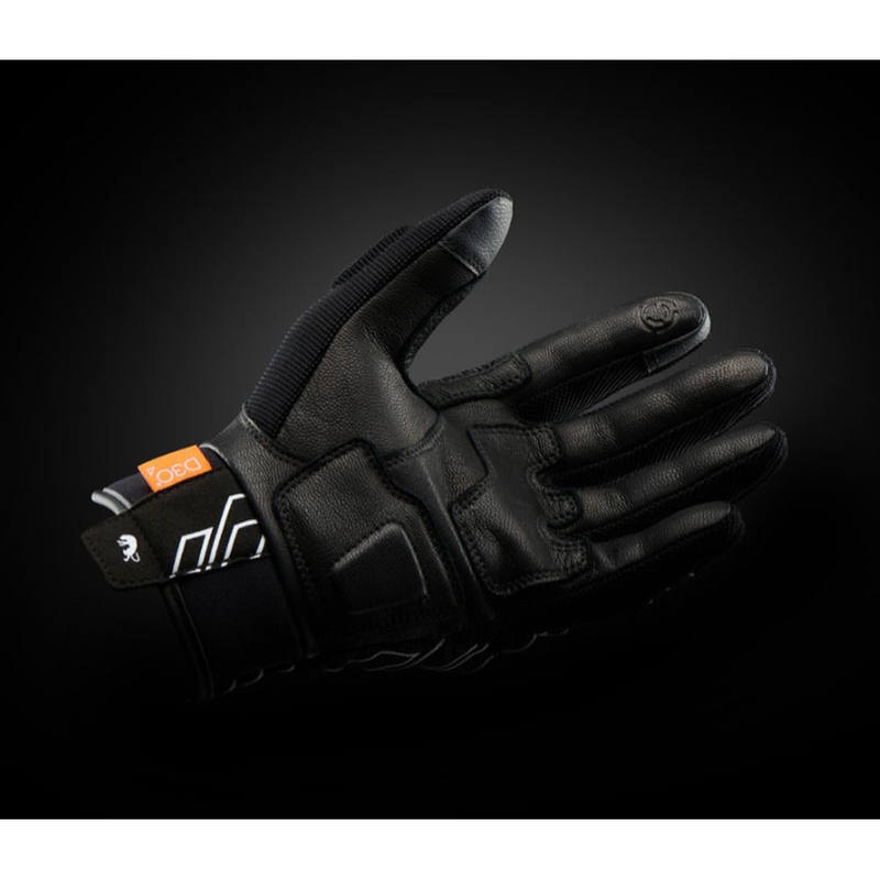 Gants de moto pour femmes Furygan Jet Neon D3O® Evo, noir et blanc
