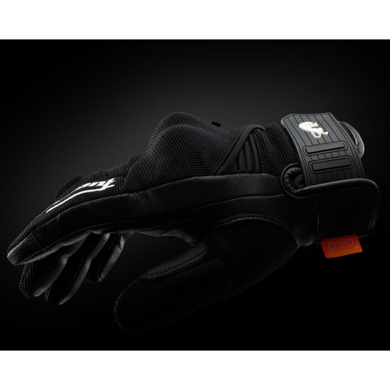 Gants de moto pour femmes Furygan Jet Neon D3O® Evo, noir et blanc