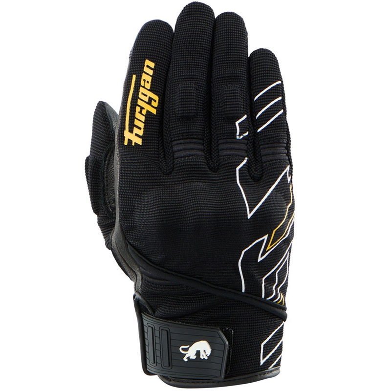 Gants de moto pour femmes Furygan Jet Neon D3O® Evo noir et or