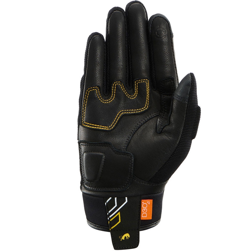 Gants de moto pour femmes Furygan Jet Neon D3O® Evo noir et or
