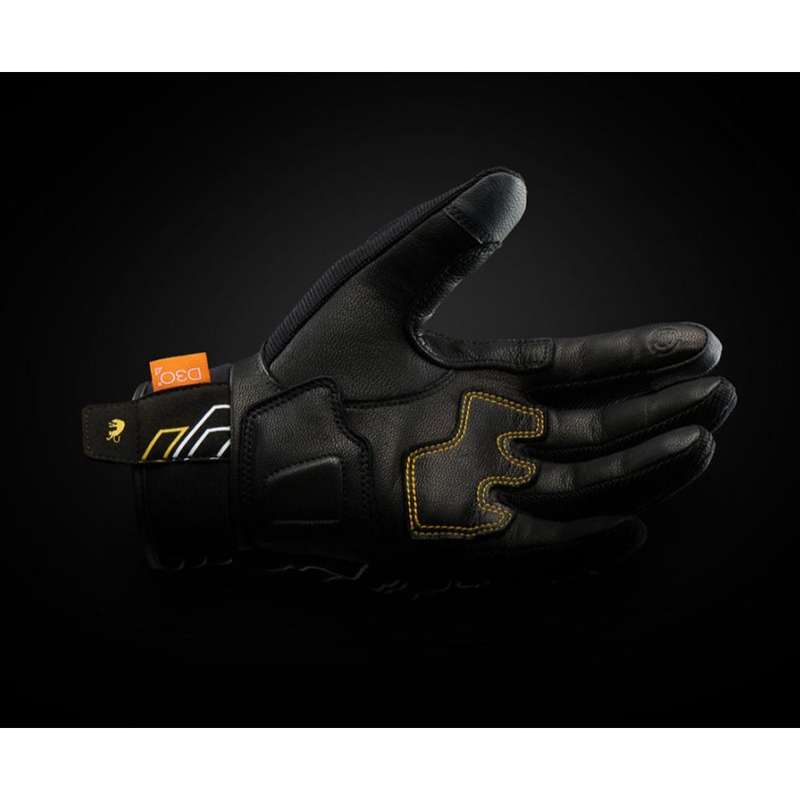 Gants de moto pour femmes Furygan Jet Neon D3O® Evo noir et or