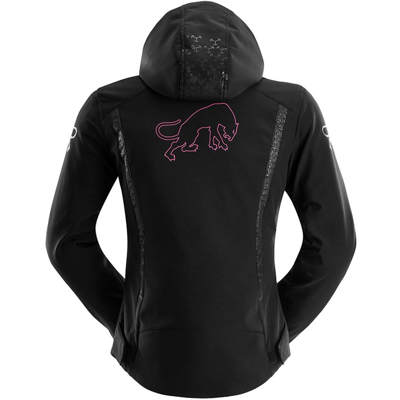 Veste de moto pour femme Furygan Skye, noir et rose