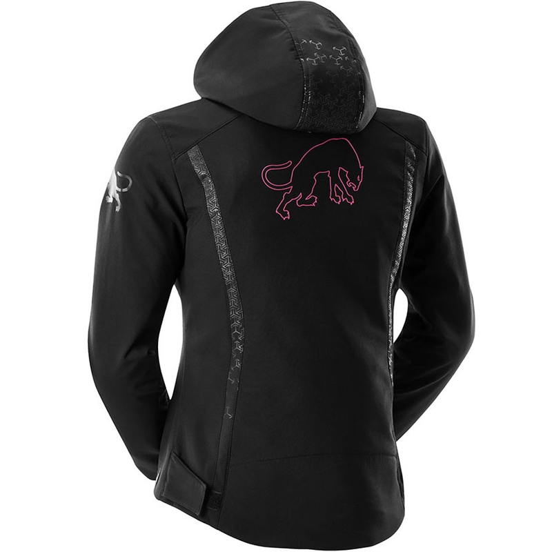 Veste de moto pour femme Furygan Skye, noir et rose