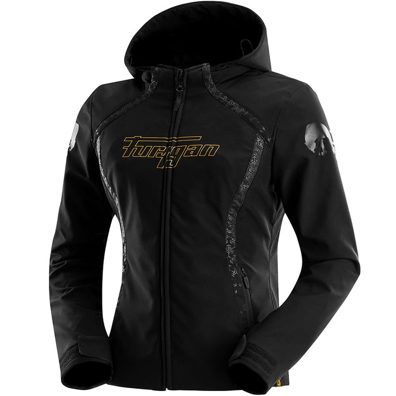 Veste de moto femme Furygan Skye noir et or