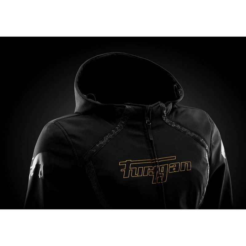 Veste de moto femme Furygan Skye noir et or