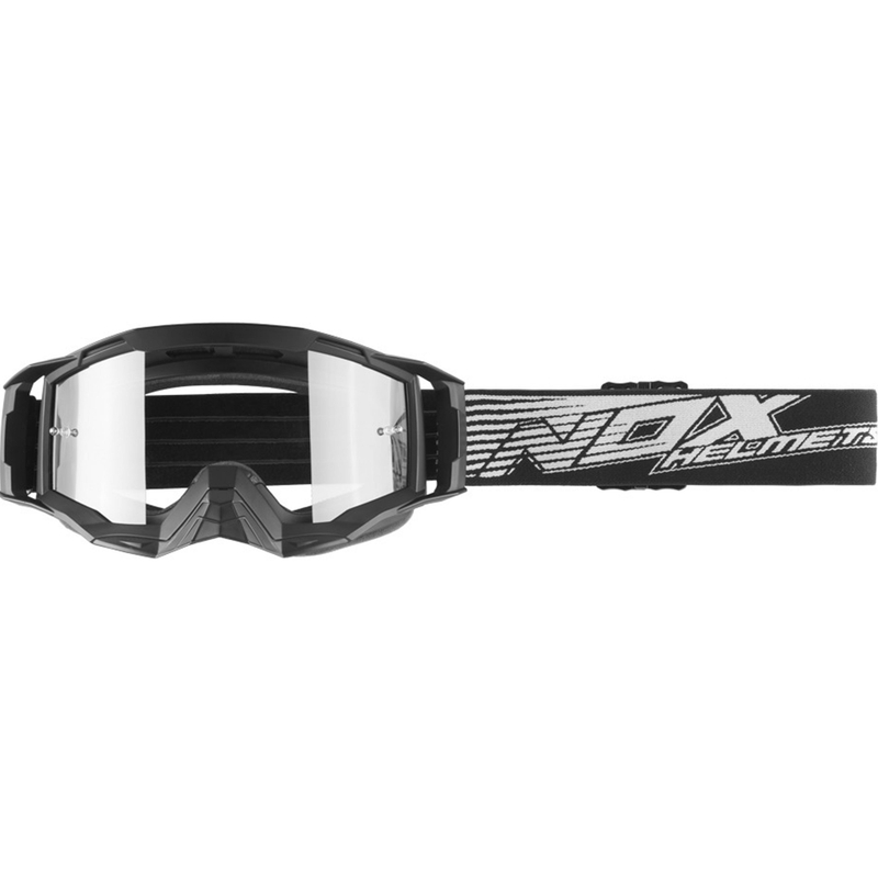 Lunettes de motocross NOX Spectre noir et blanc