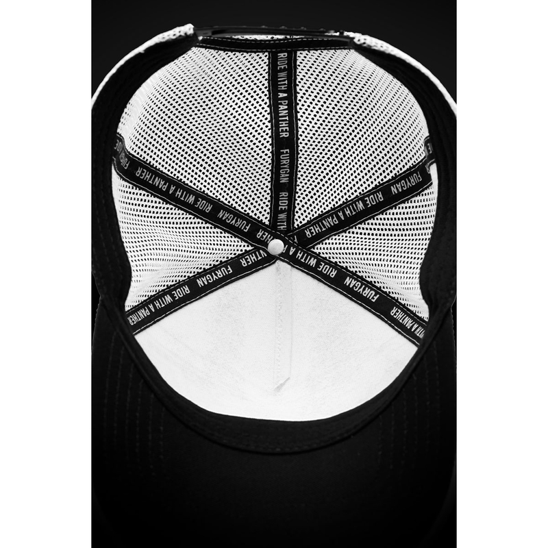 Casquette Furygan Trucker Rage blanche et noire