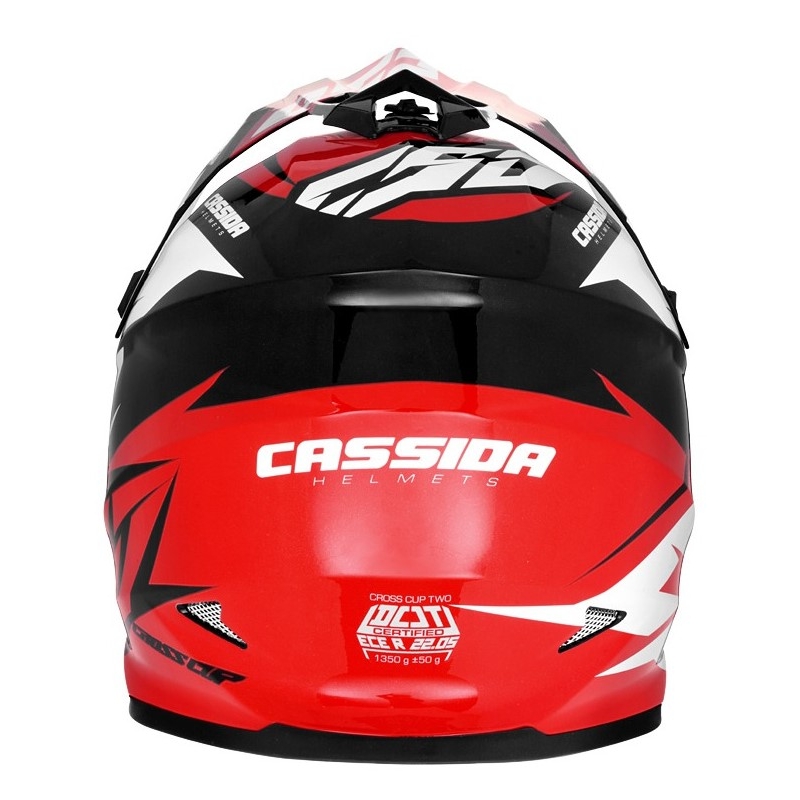 Casque de motocross Cassida Cross Cup Two noir-blanc-rouge