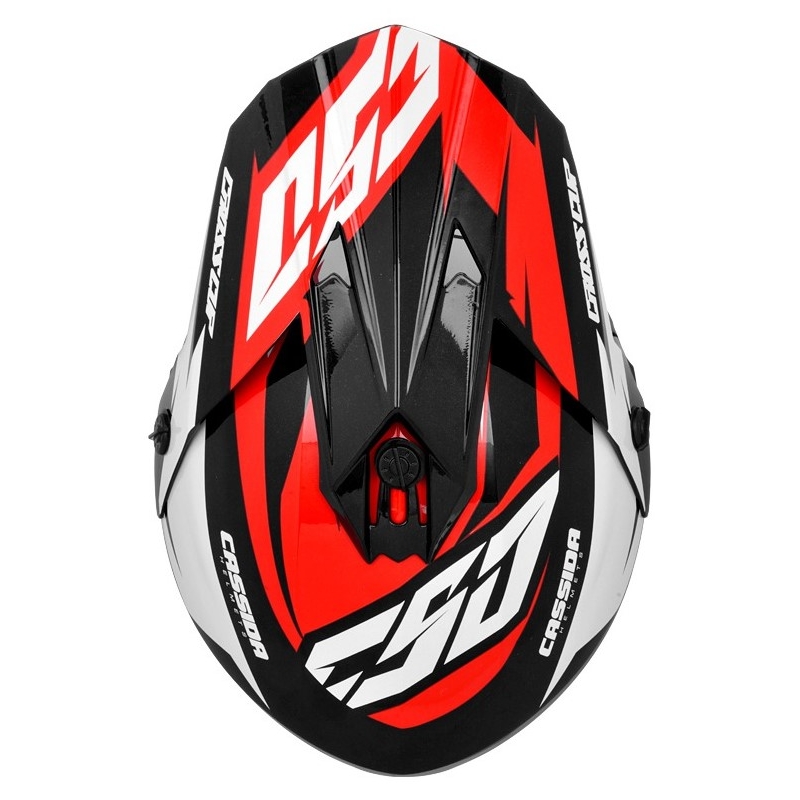 Casque de motocross Cassida Cross Cup Two noir-blanc-rouge