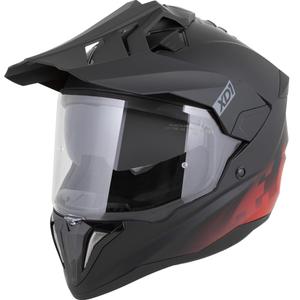 Casque de moto enduro ZED XD1 noir mat-rouge