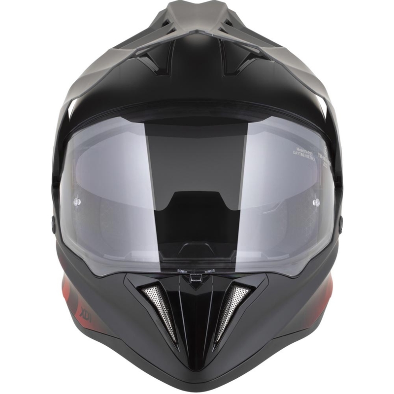 Casque de moto enduro ZED XD1 noir mat-rouge