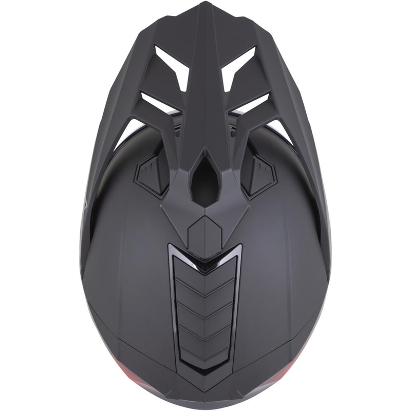 Casque de moto enduro ZED XD1 noir mat-rouge