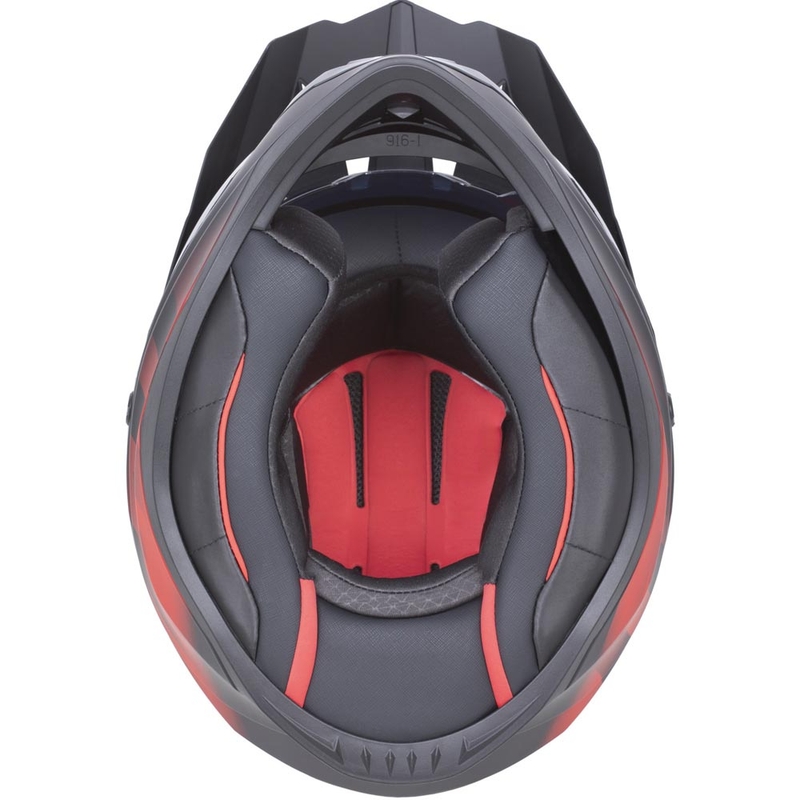 Casque de moto enduro ZED XD1 noir mat-rouge