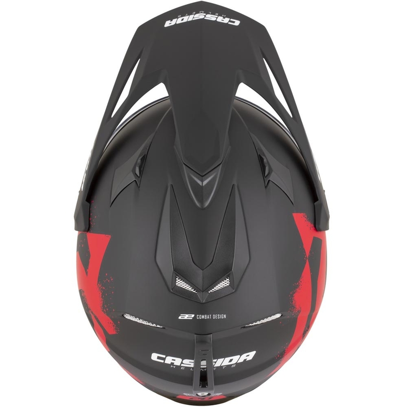 Casque de moto enduro Cassida Tour 2.0 Crew noir mat-rouge