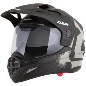 Casque de moto enduro Cassida Tour 2.0 Crew noir mat sable