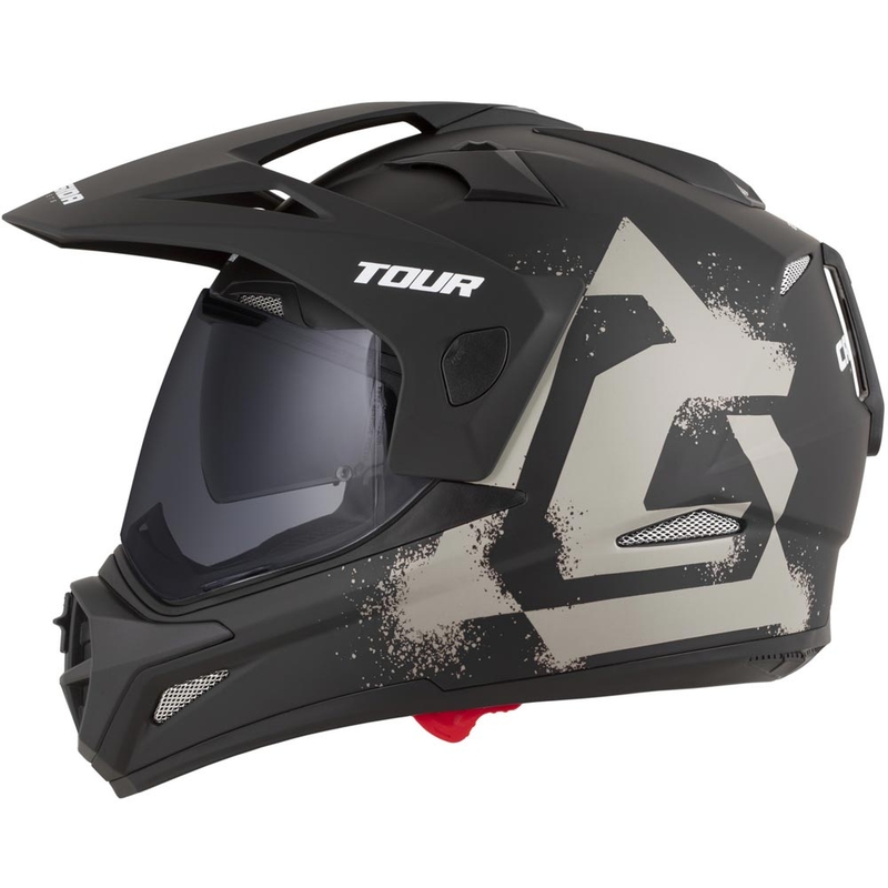 Casque de moto enduro Cassida Tour 2.0 Crew noir mat sable