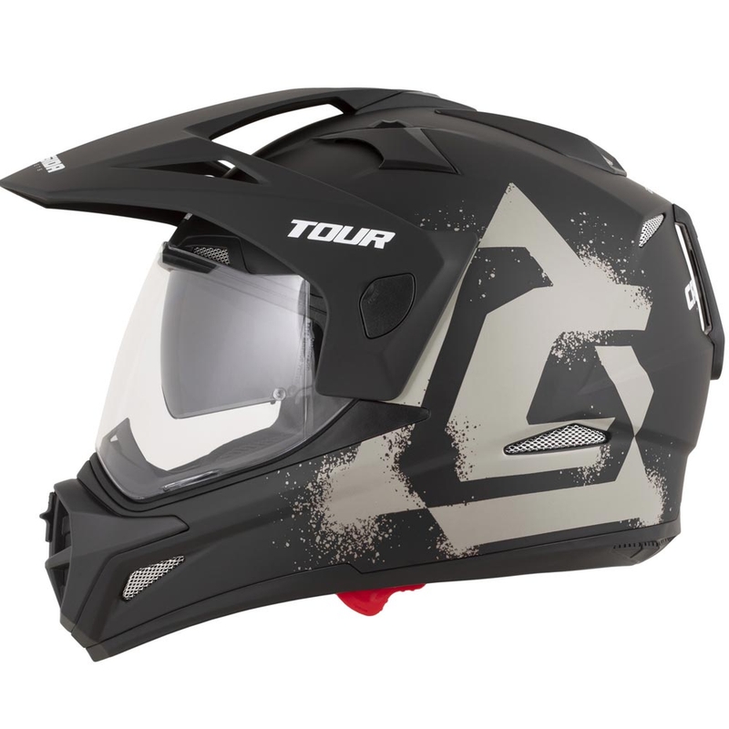 Casque de moto enduro Cassida Tour 2.0 Crew noir mat sable