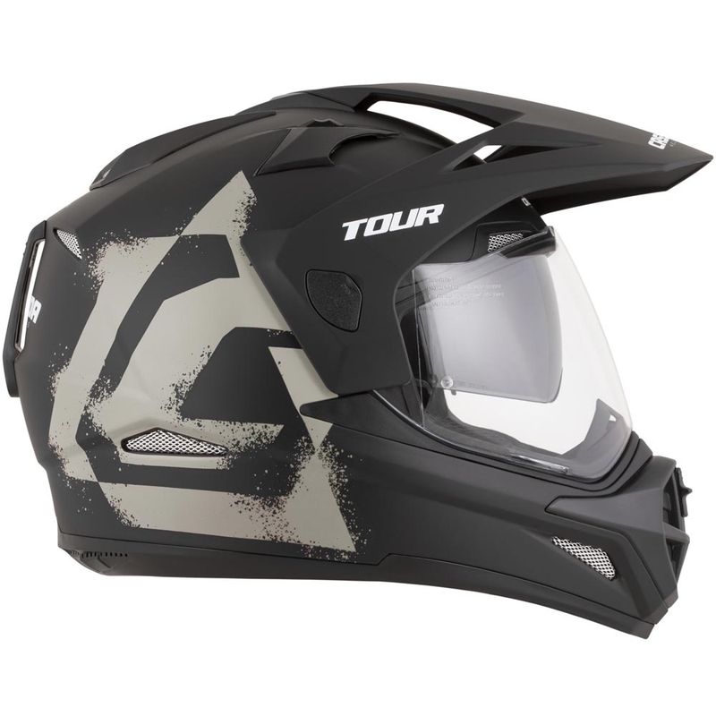 Casque de moto enduro Cassida Tour 2.0 Crew noir mat sable