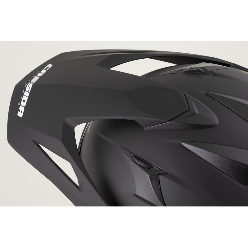 Casque de moto enduro Cassida Tour 2.0 Crew noir mat et blanc