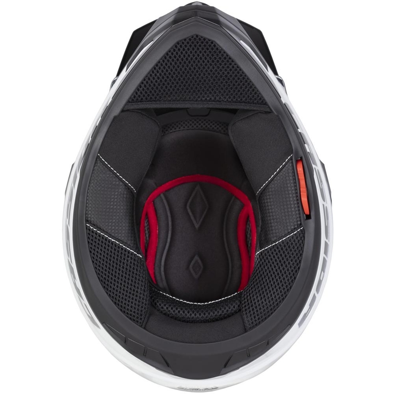 Casque de moto enduro Cassida Tour 2.0 Crew noir mat et blanc