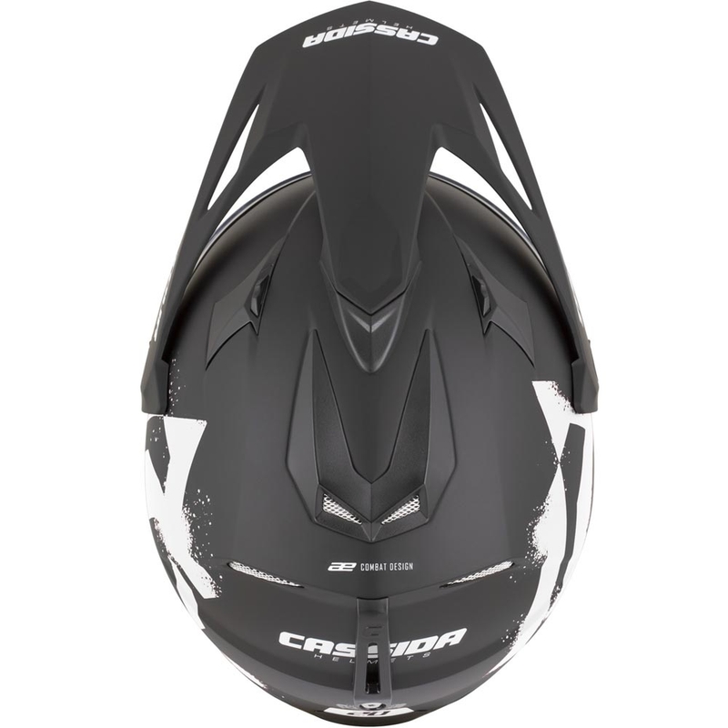 Casque de moto enduro Cassida Tour 2.0 Crew noir mat et blanc