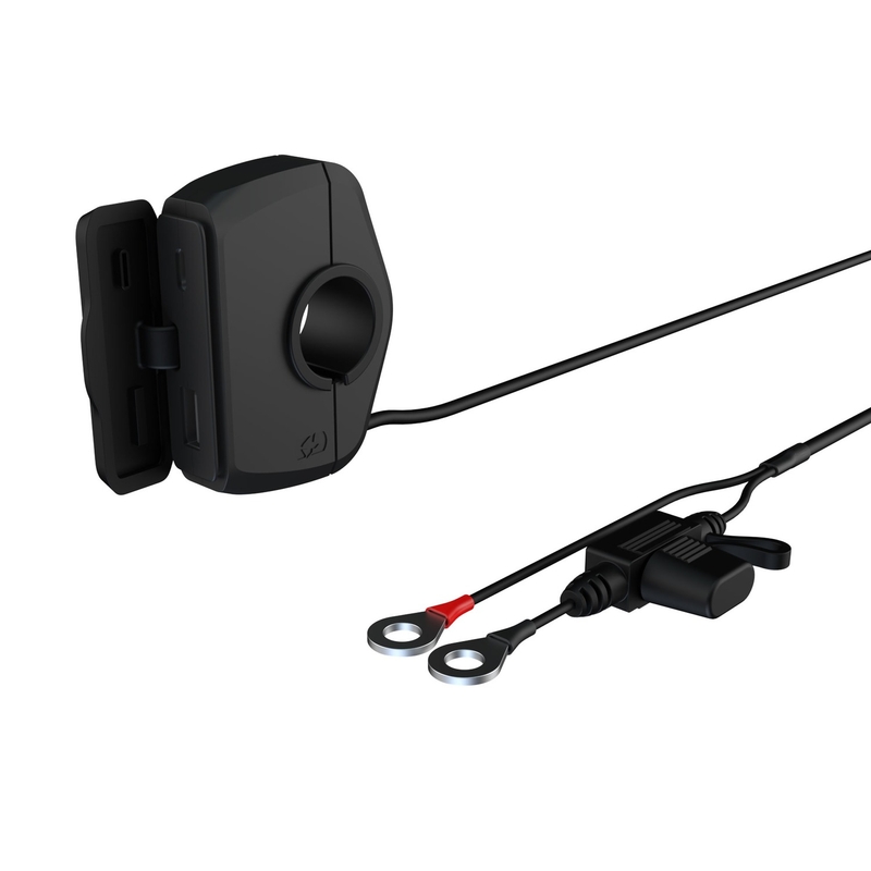 Connecteur Oxford Slim Socket USB-C et USB-A noir