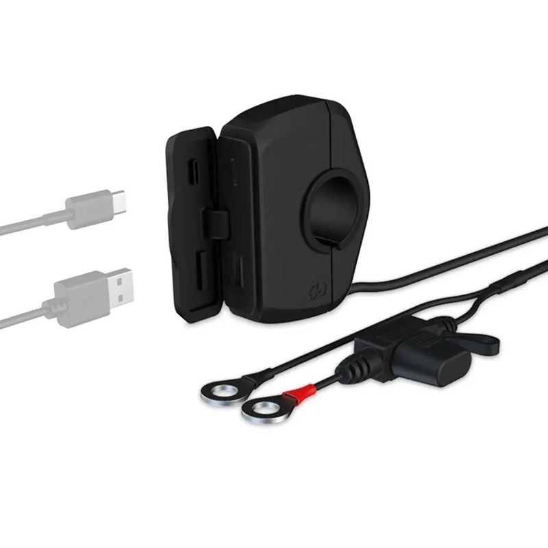 Connecteur Oxford Slim Socket USB-C et USB-A noir