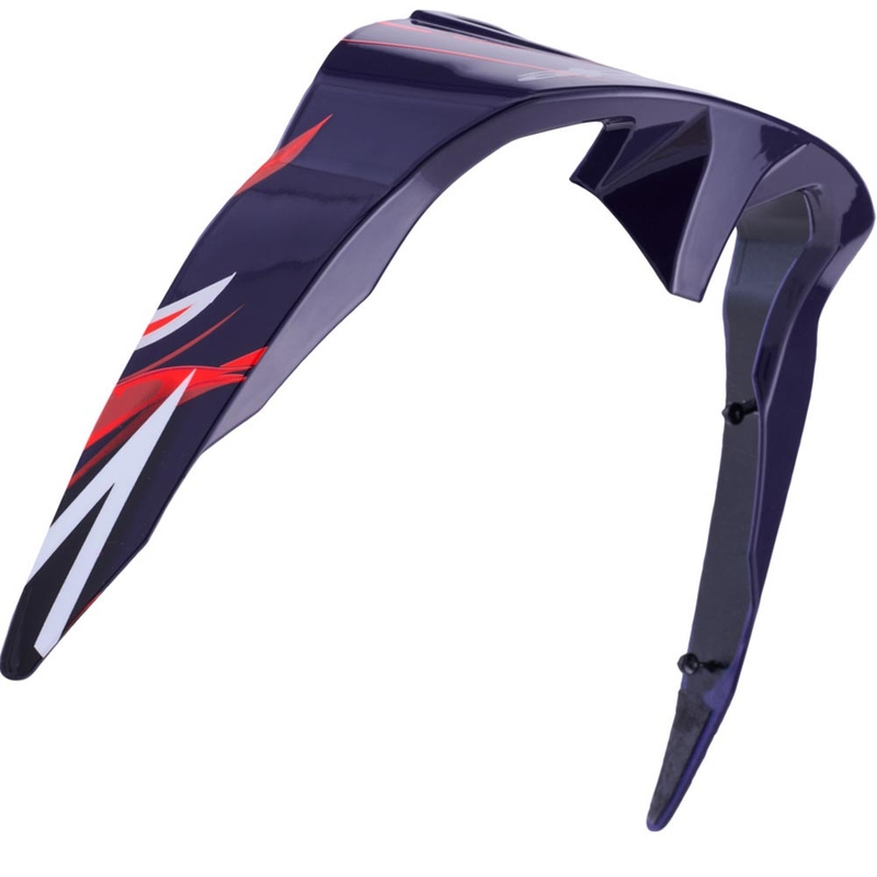 Aileron aérodynamique pour casques de moto Alpinestars Supertech R10 FLYTE, profil standard, bleu-rouge-blanc mat