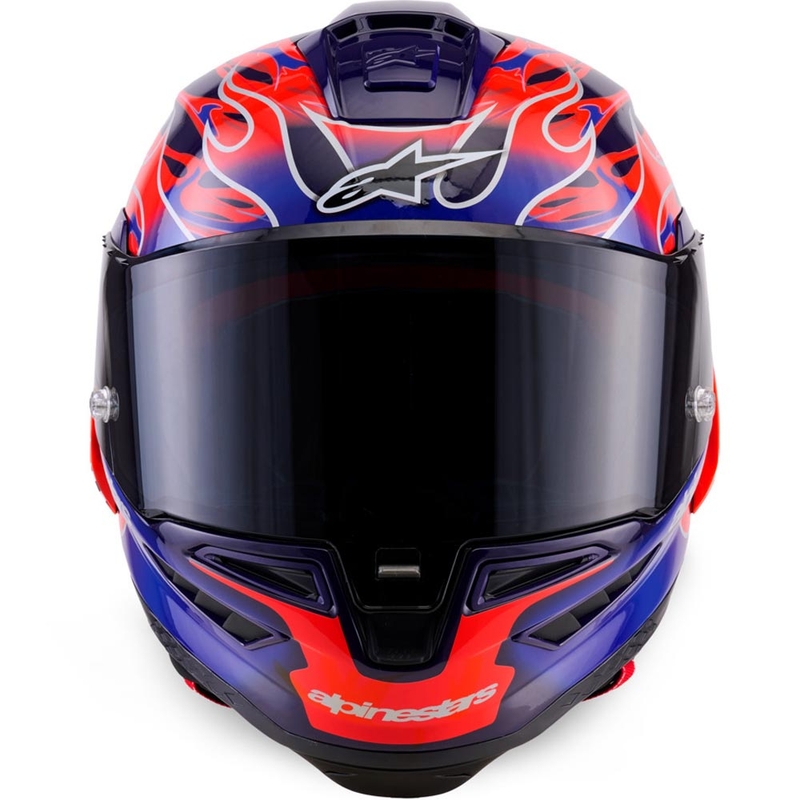 Casque intégral de moto Alpinestars Supertech R-10 Flyte édition limitée Jorge Martin violet-rouge