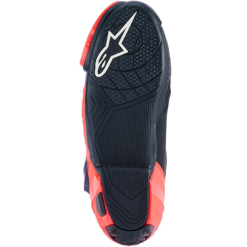 Bottes de moto Alpinestars Supertech R Vented Flyte édition limitée Jorge Martin violet-rouge-noir