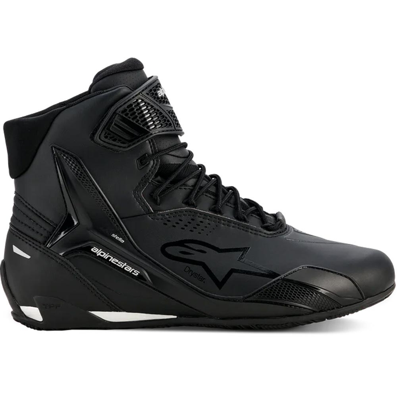 Bottes de moto Alpinestars Stella Faster-4 Drystar pour femme, noir et argent