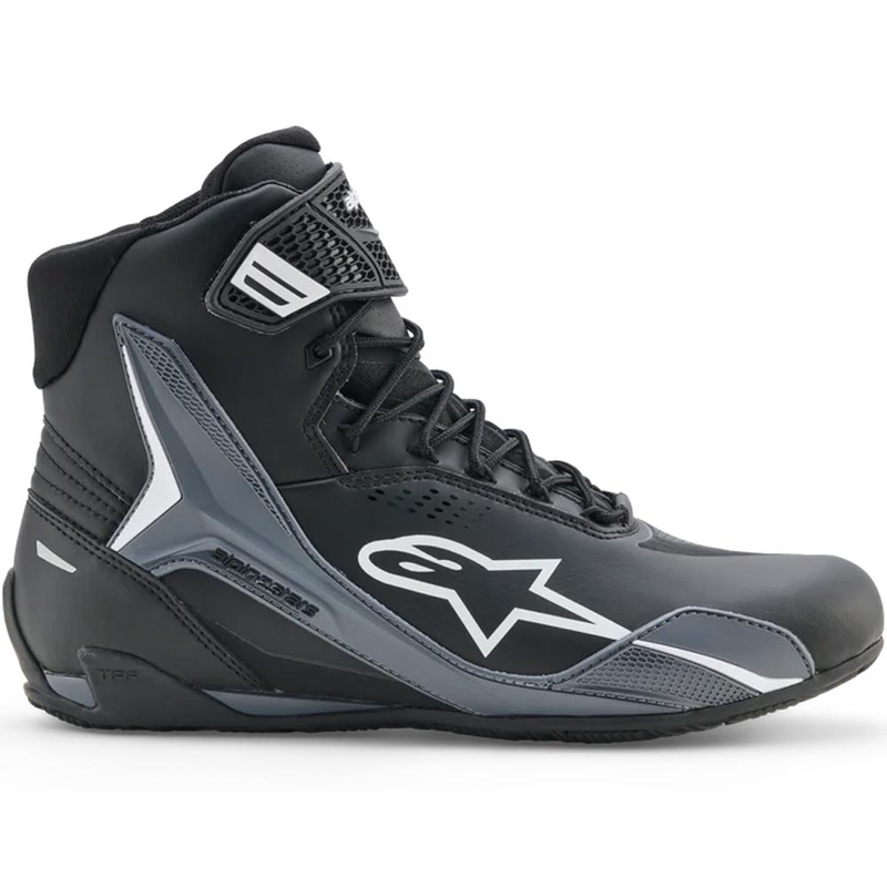 Bottes de moto Alpinestars Faster-4 Drystar noir-gris foncé-blanc