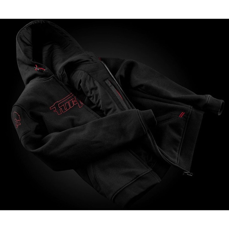 Blouson de moto Furygan Livio X Kevlar® noir et rouge